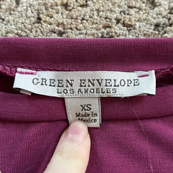 Pink/Purple Tie Blouse with Layered Short Sleeves - Picture 4 of 6